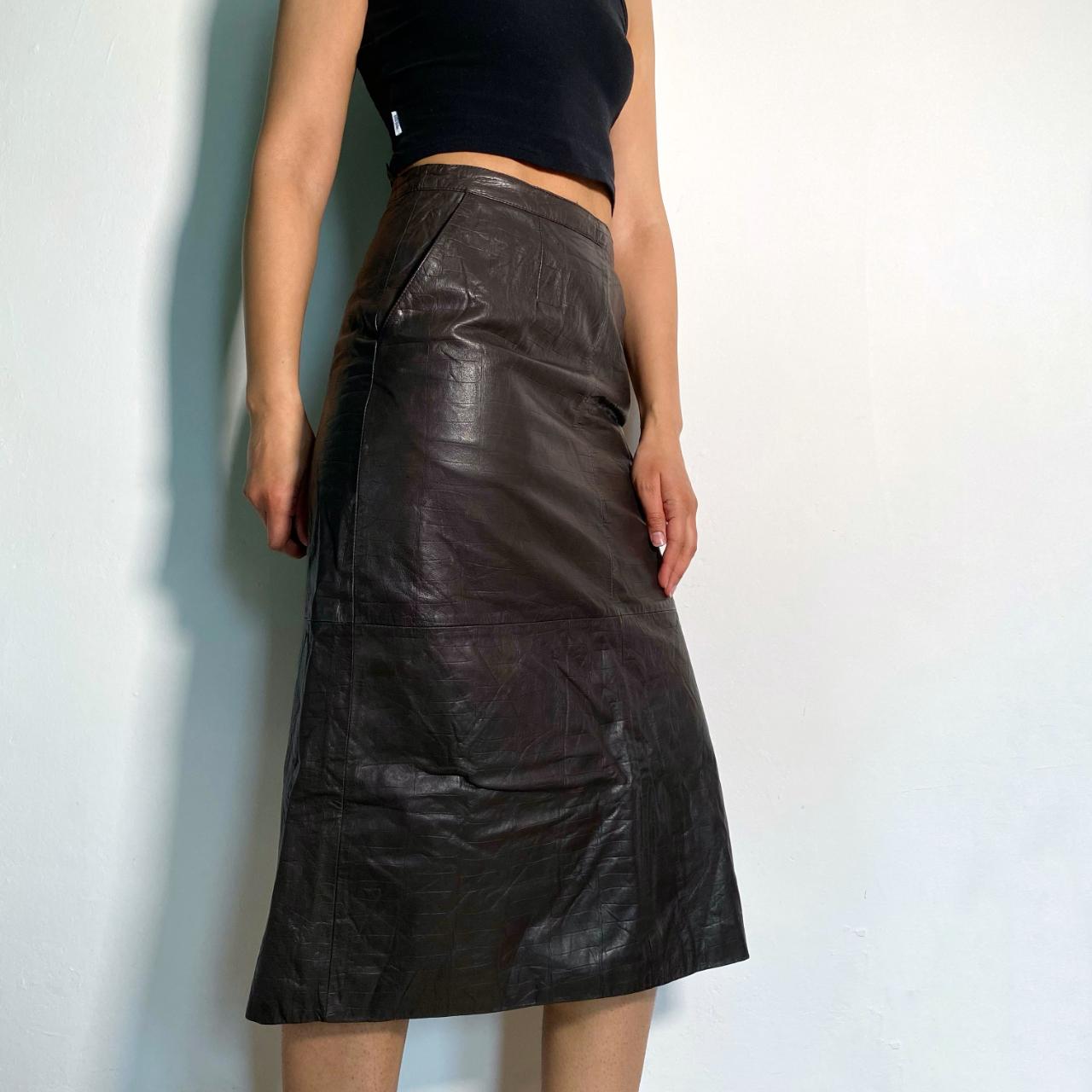 Leather Midi Women's Midi Skirts 80 Vintage 80s 90s G III