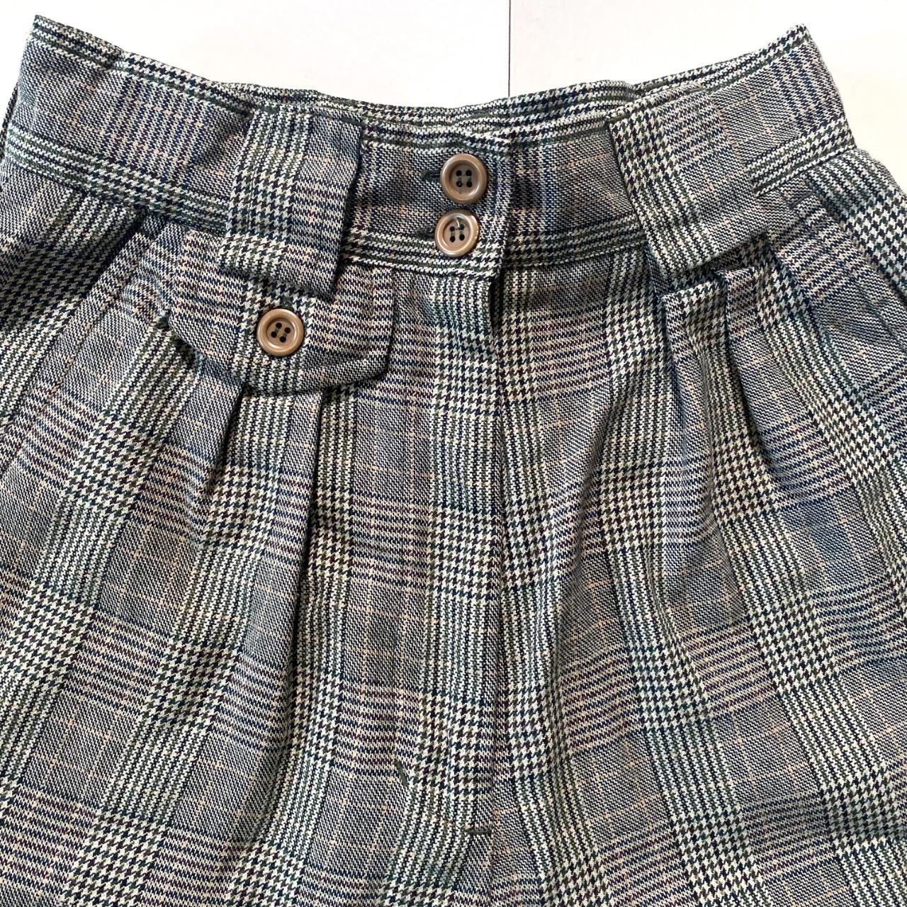 High Waisted Shorts Vintage 90s Cotton Check Shorts High Rise Bermuda Shorts Huntington Ridge in Bro