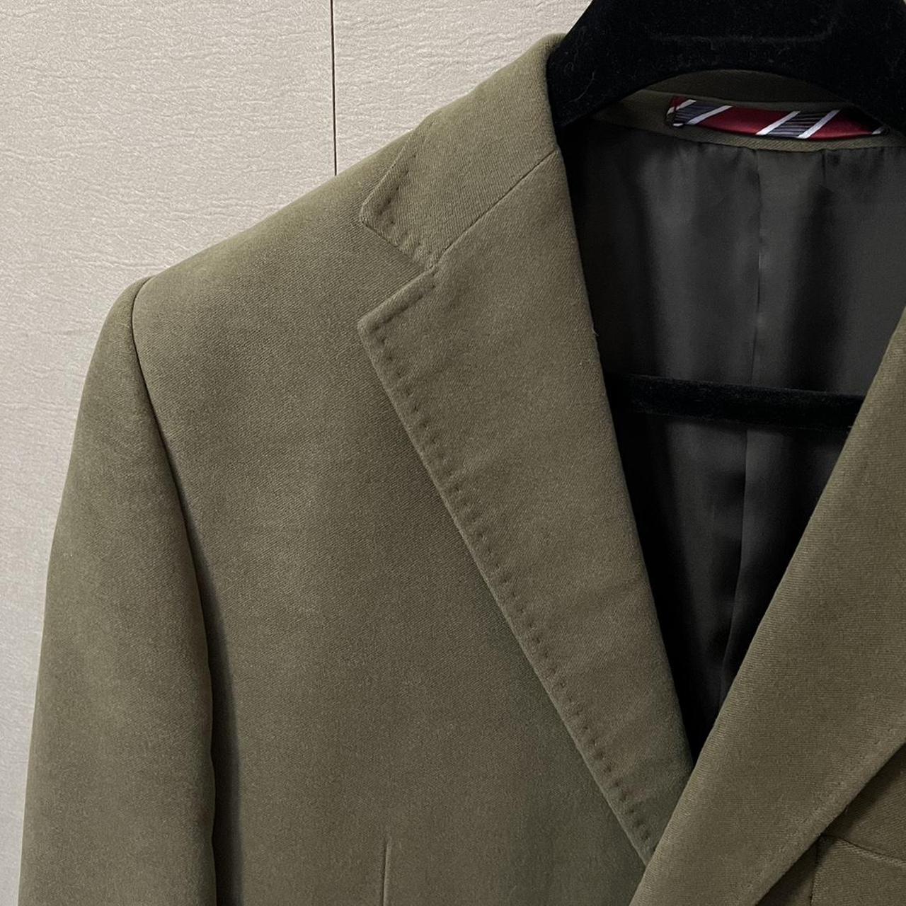 Vintage 90s Blazer Oversized Khaki Jacket Mens Collared Button Up Blaze Cotton Large UK 16