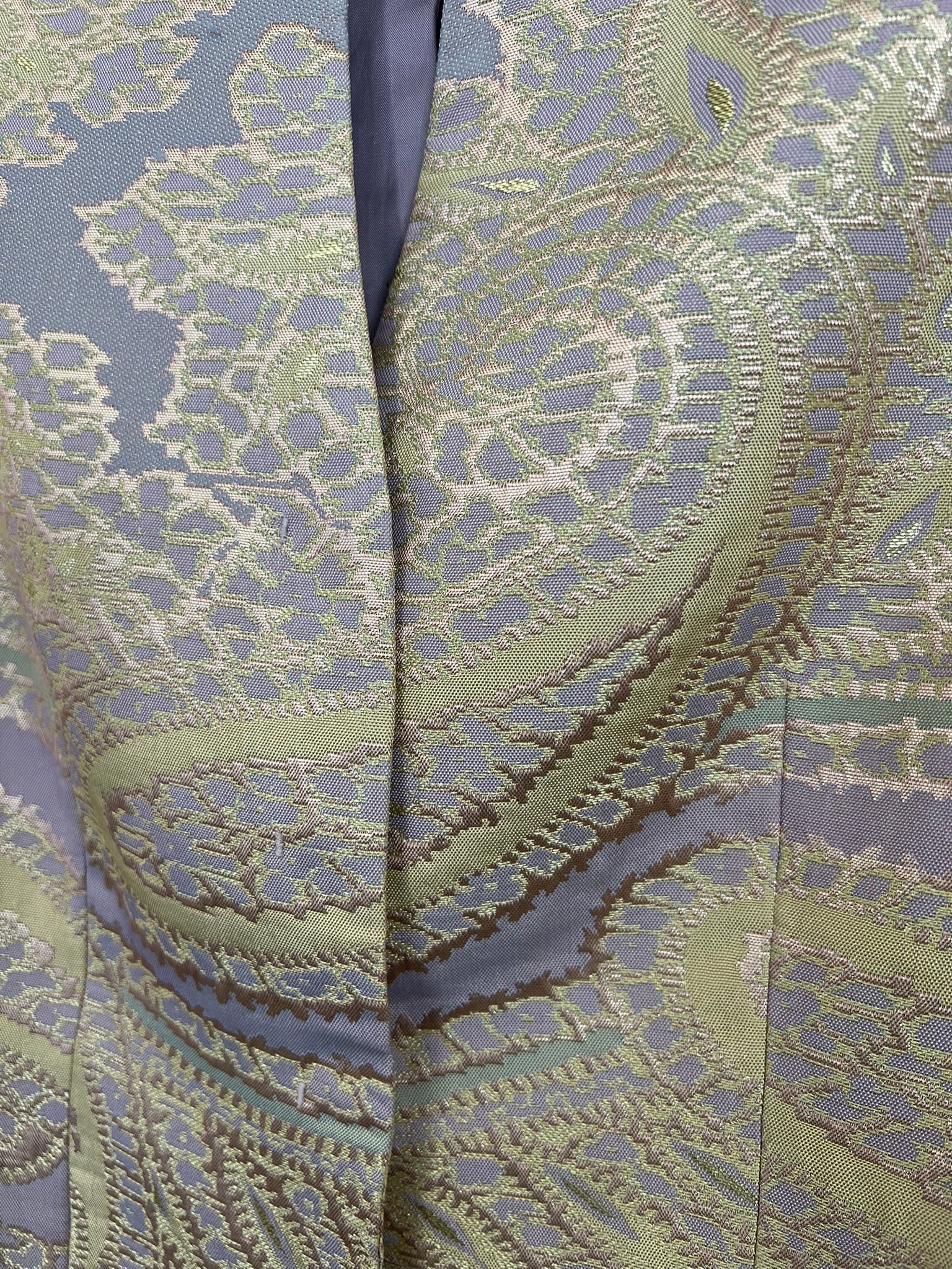 Vintage Waistcoat Purple Gold Paisley Embroidered Vest