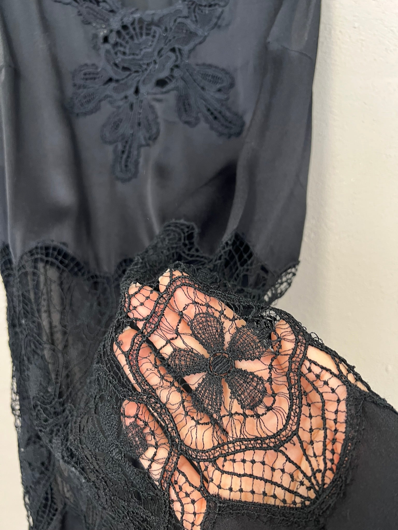 Moschino Cheap and Chic Black Lace Silk Dress Mini UK 10