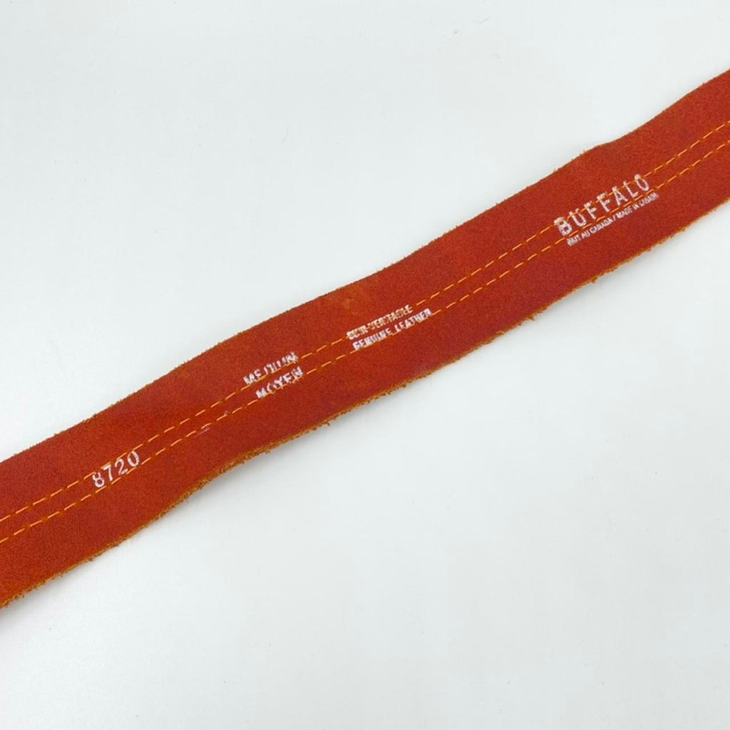 Vintage Leather Belt Western Belt in Tan Suede with Silver Tone Buckle