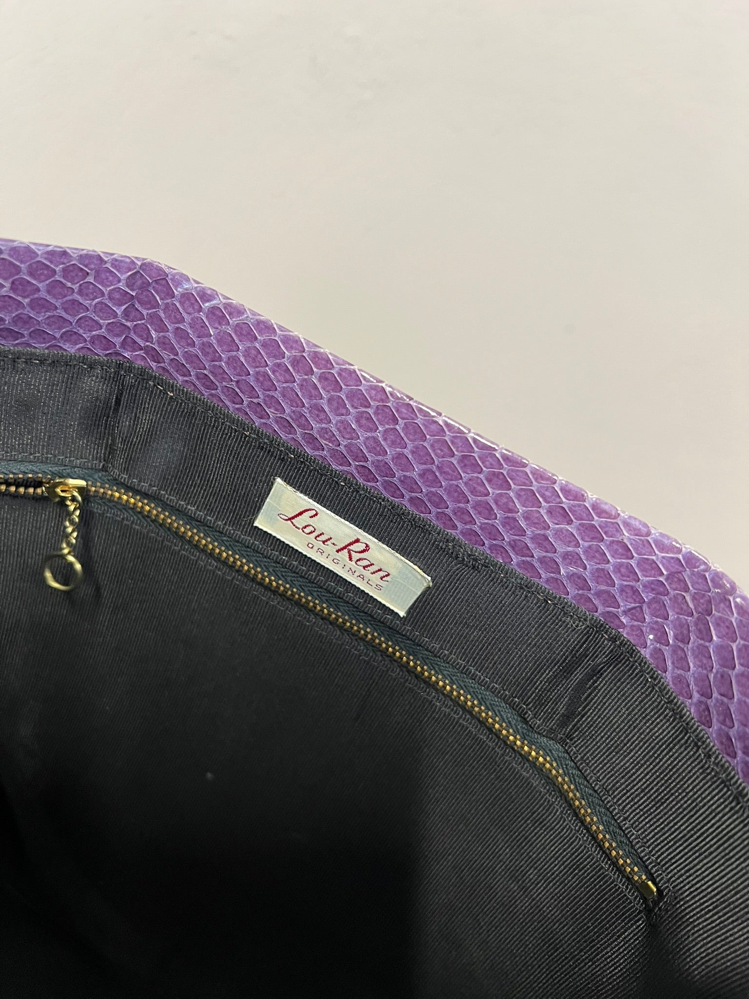 True Vintage 60s Purple Snakeskin Clutch Bag Evening Bag Snakeskin Crossbody