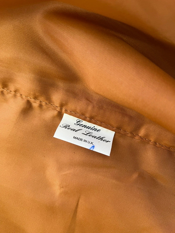 Vintage 1990s Tan Suede Waistcoat Genuine Leather Western Wear Size Small