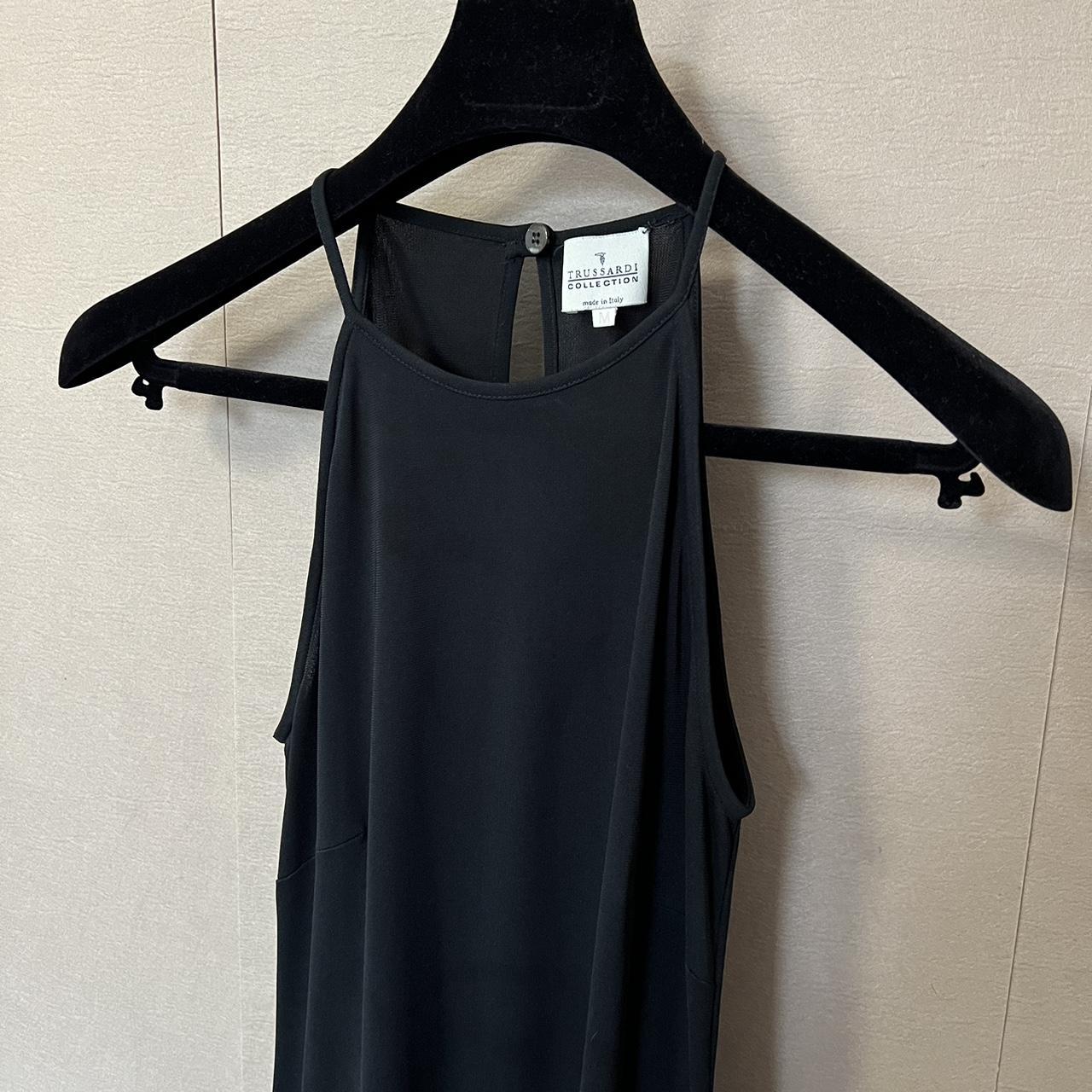 Maxi Dress Black TRUSSARDI Long Dress Bodcon Strapless Medium