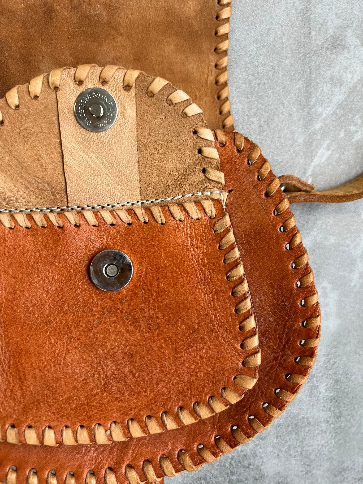 Vintage Tooled Leather Saddle Bag Tan Handcrafted Genuine Leather Shoulder Bag Adjustable Strap Western Saddle Bag
