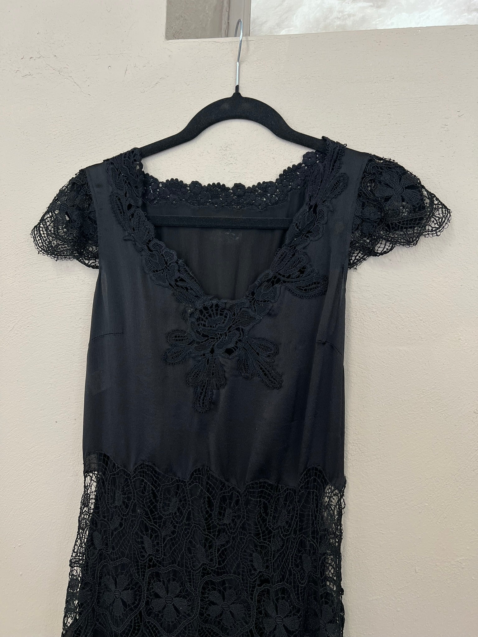 Moschino Cheap and Chic Black Lace Silk Dress Mini UK 10