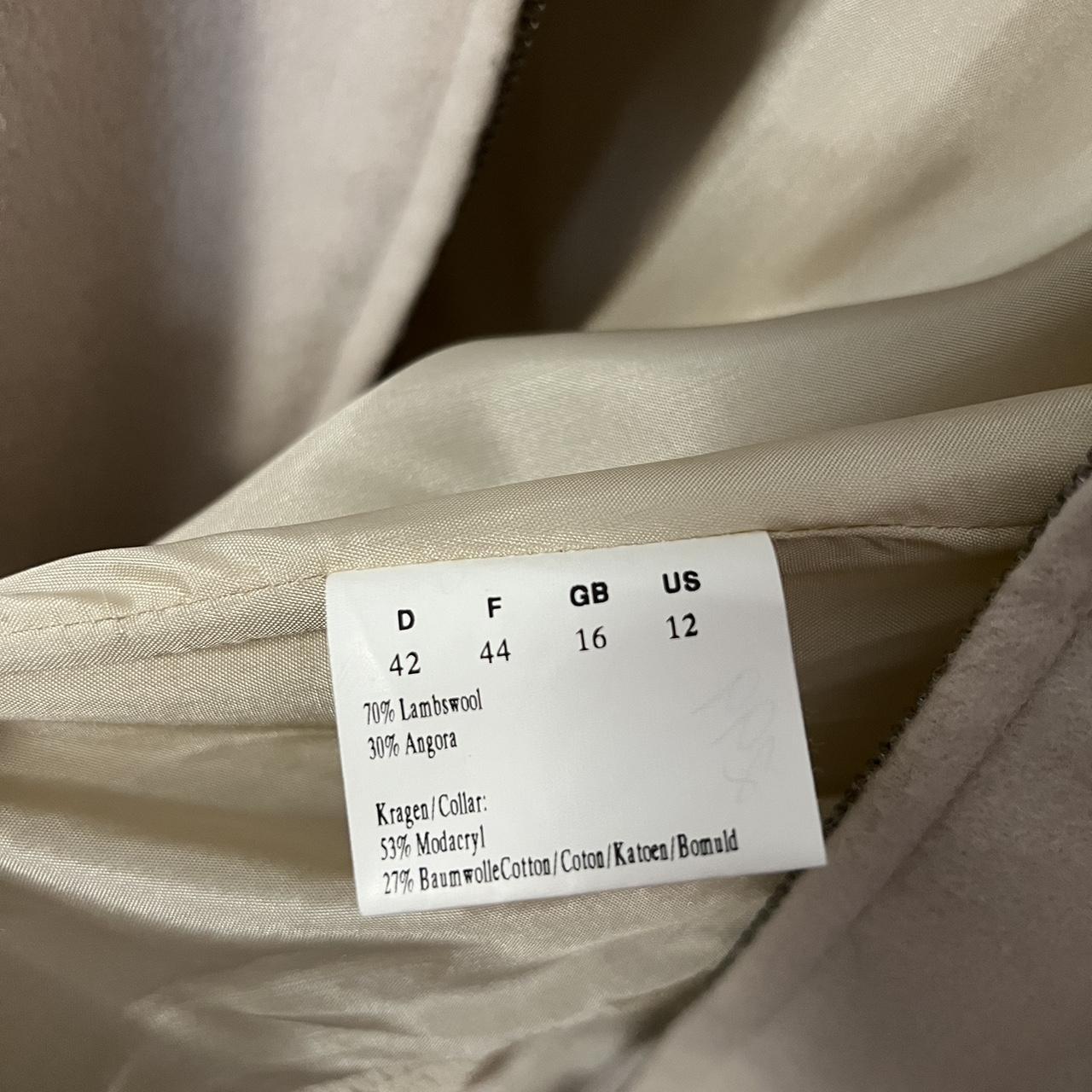 Vintage 90s Wool Suit Olsen Cream Two Piece Skirt Suit Neutral Jacket and Maxi Skirt Faux Fur Collar