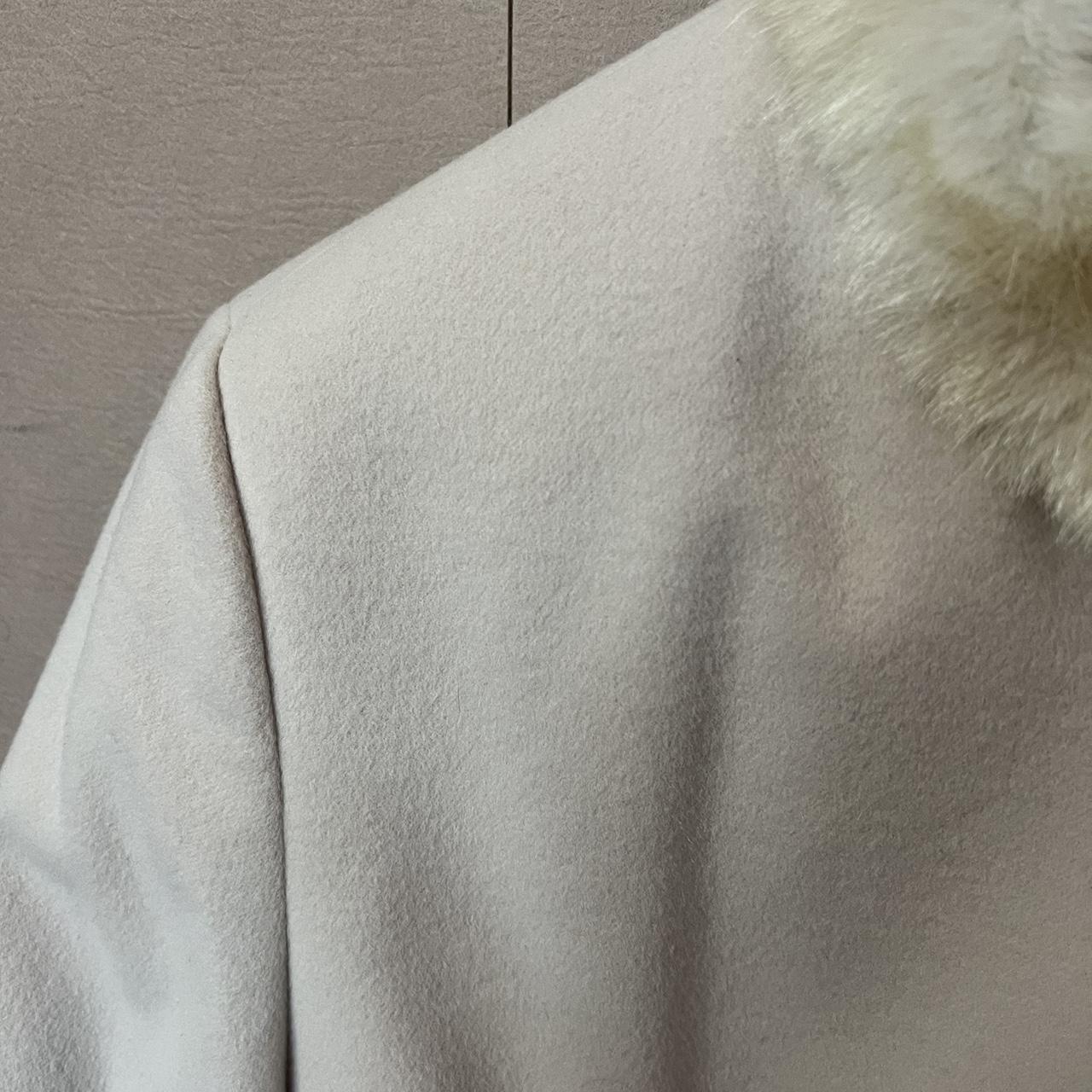 Vintage 90s Wool Suit Olsen Cream Two Piece Skirt Suit Neutral Jacket and Maxi Skirt Faux Fur Collar