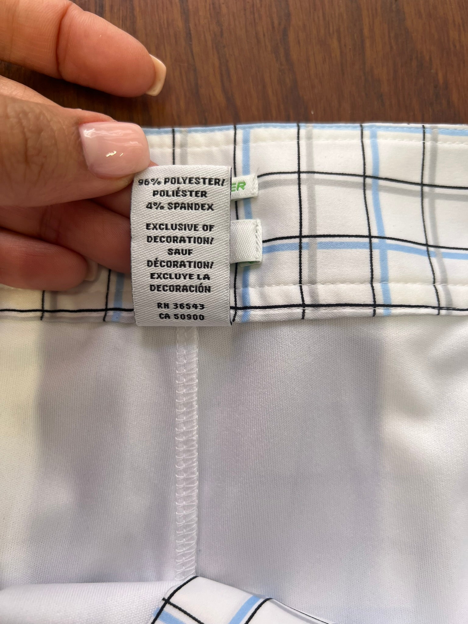 White Tartan Tennis Skort Vintage Y2K Izod XFG Stretch Plaid Mini Skirt with Sho