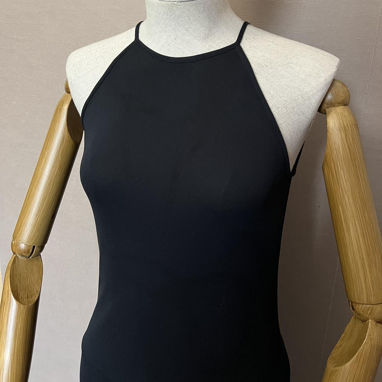 Maxi Dress Black TRUSSARDI Long Dress Bodcon Strapless Medium