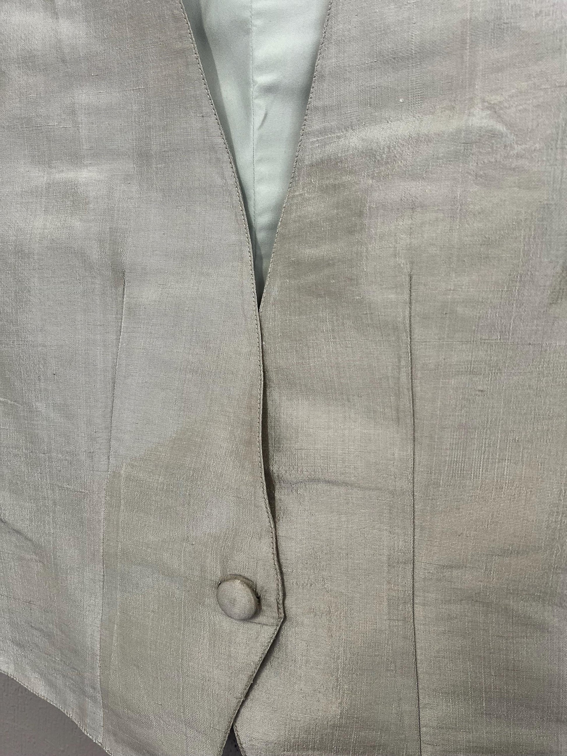 Waistcoat Short Tailored Custom Handmade Vintage Size M