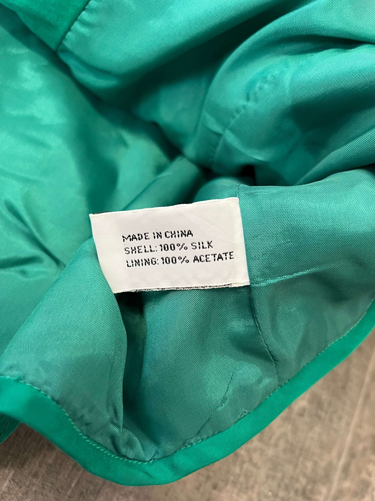 Vintage Silk Quilted Jacket David Emanuel Green Padded Jacket M UK 10 12